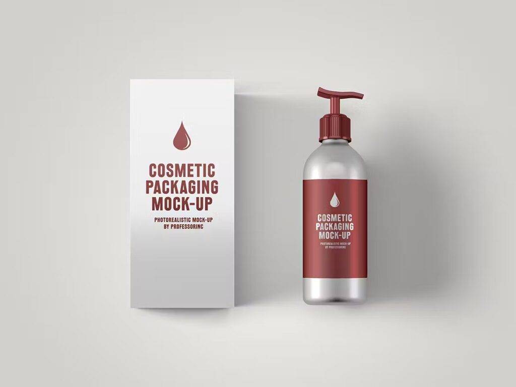 "cosmetic packaging mockups free"