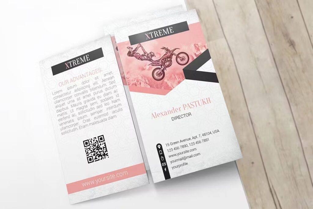 Vertical Business Card Mockup