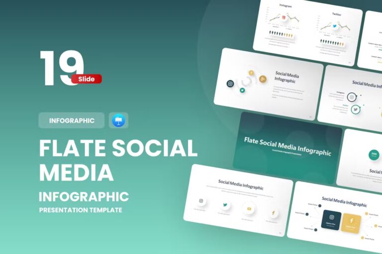 Flate Social Media Infographic Keynote Template