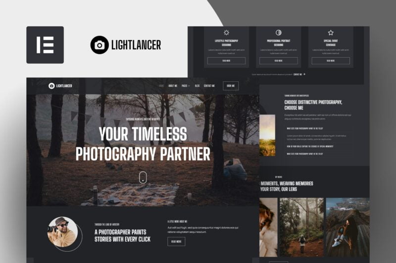 Lightlancer Photographer Elementor Template Kit