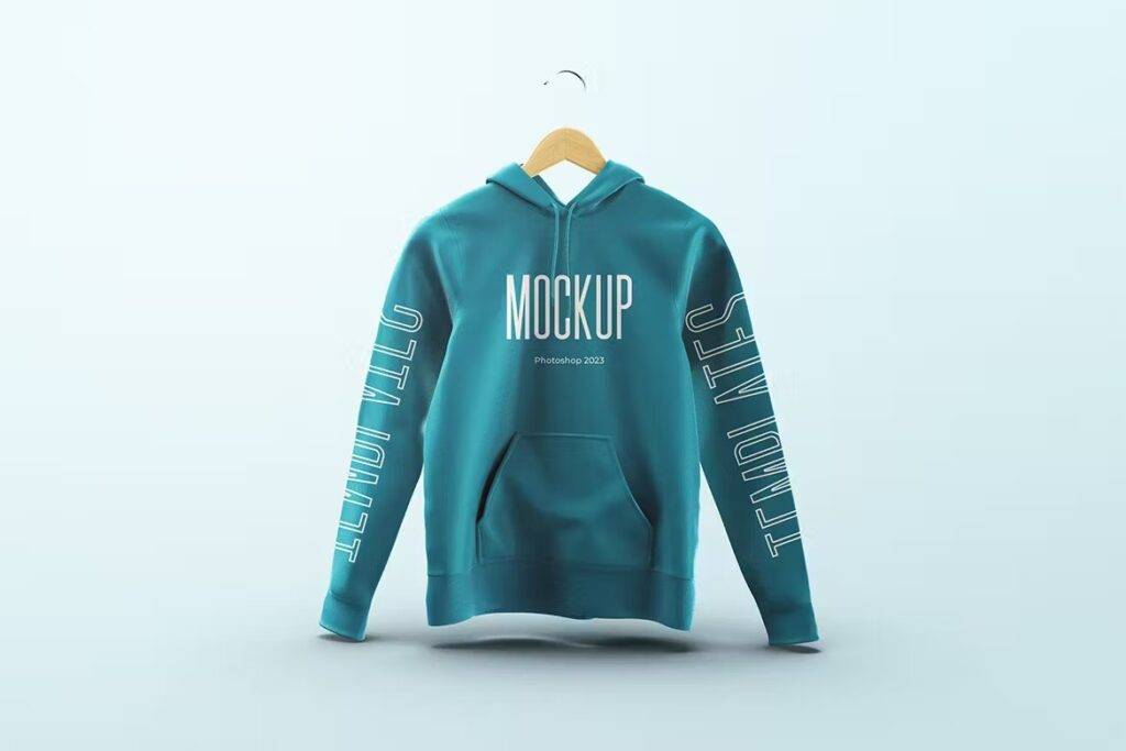 Free hanging hoodie mockup psd