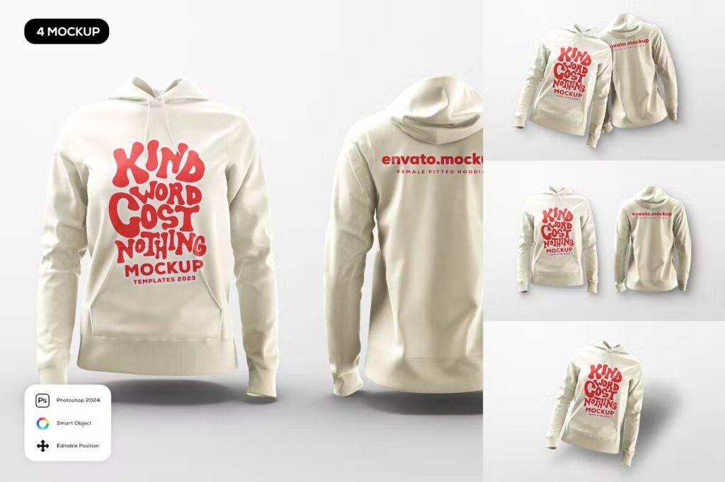 Fitted female hoodie mockup download for free presetdesign com