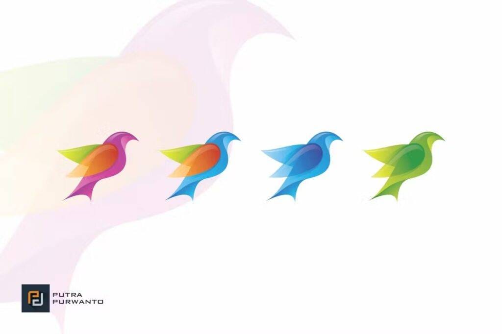 Abstract Bird, Logo Template