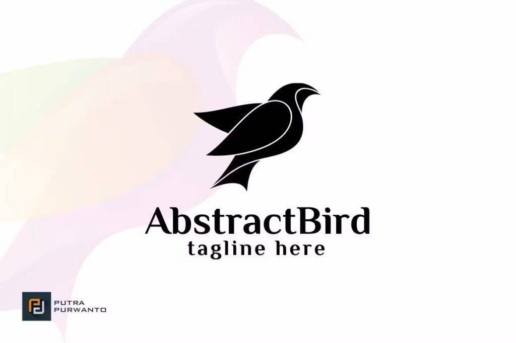 Abstract Bird, Logo Template