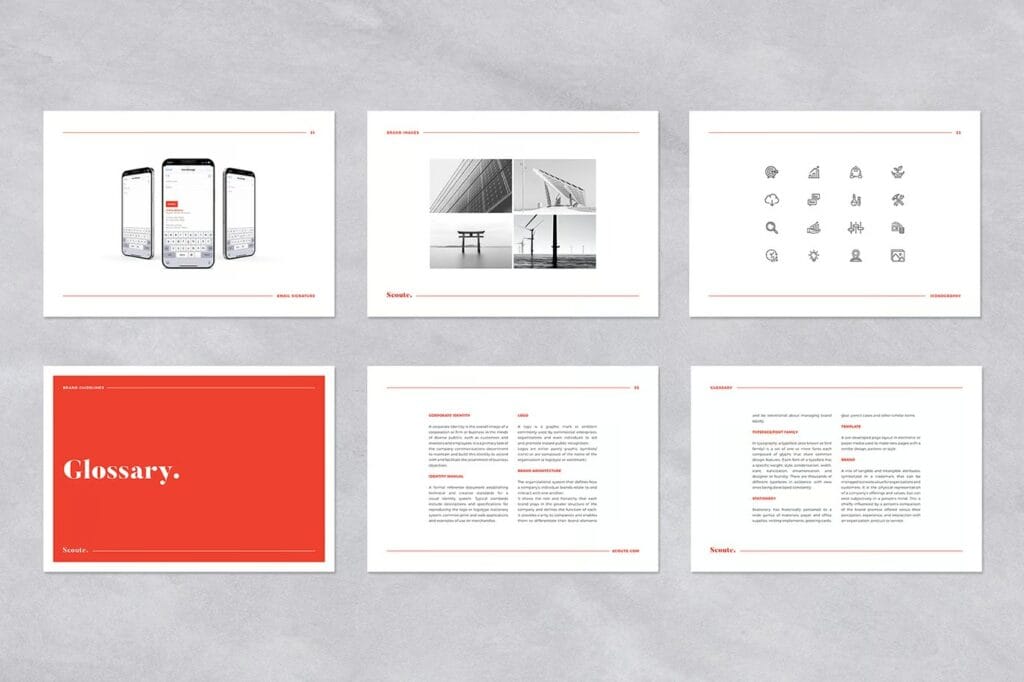 Brand Guidelines Template Vectors Illustrations