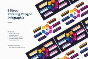 Rotating Hexagon Infographic Template