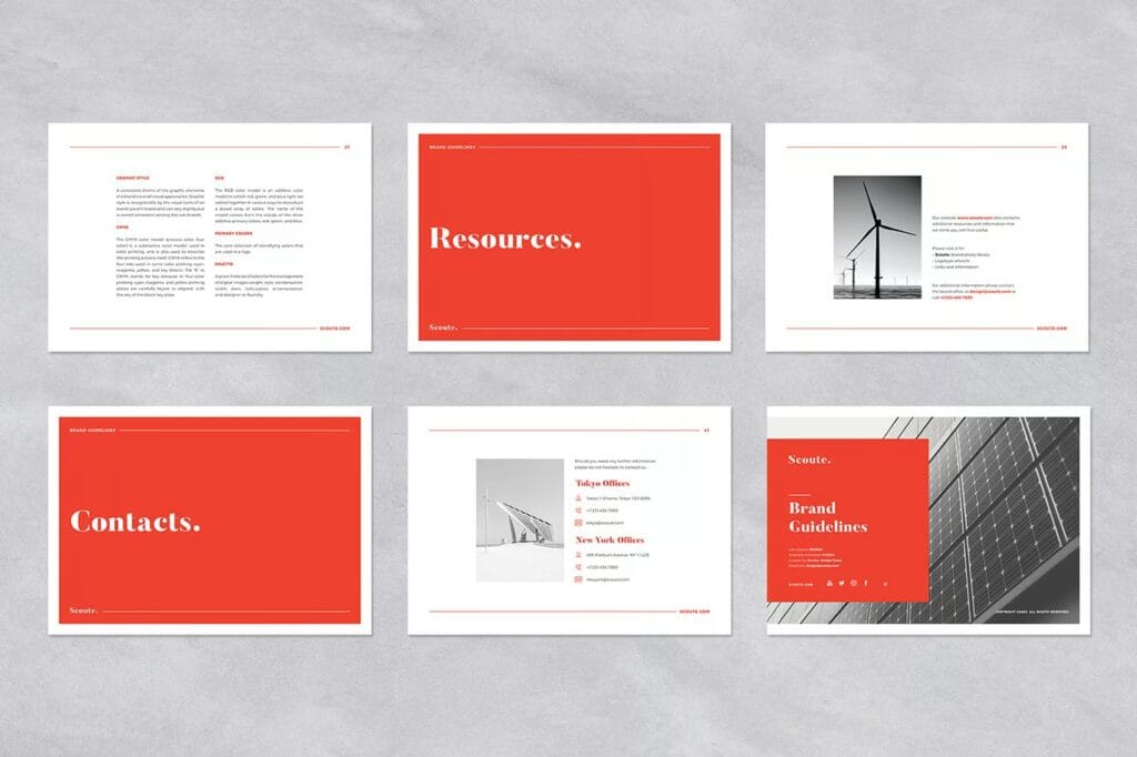 Brand Guidelines Template Vectors Illustrations