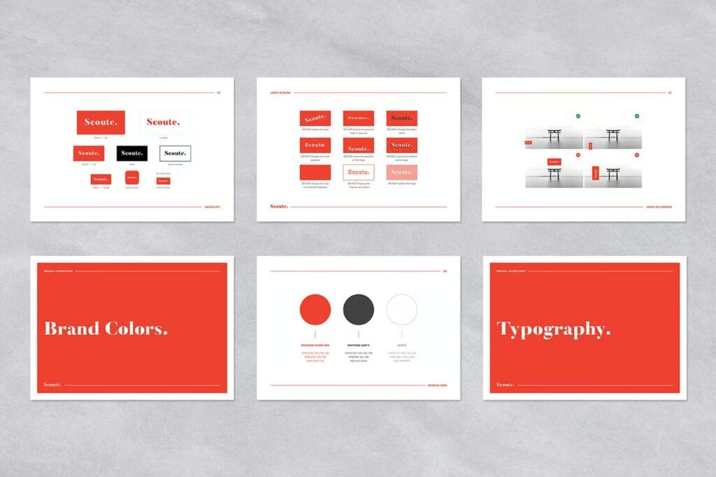 Brand Guidelines Template Vectors Illustrations