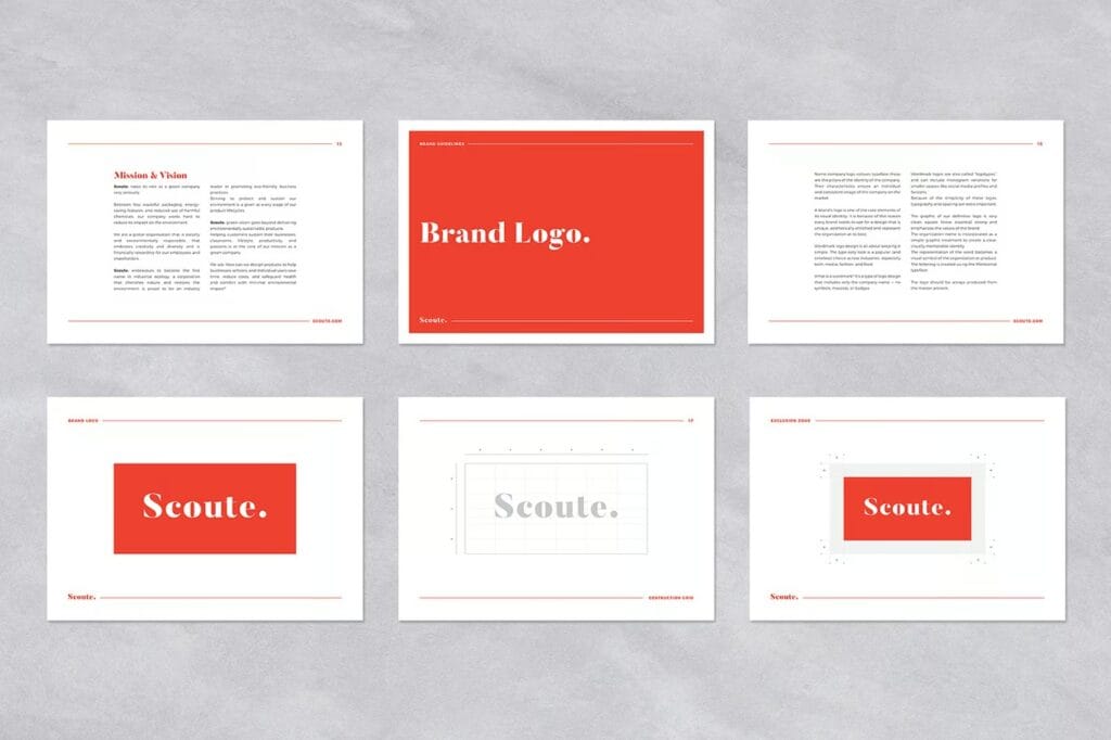 Brand Guidelines Template Vectors Illustrations