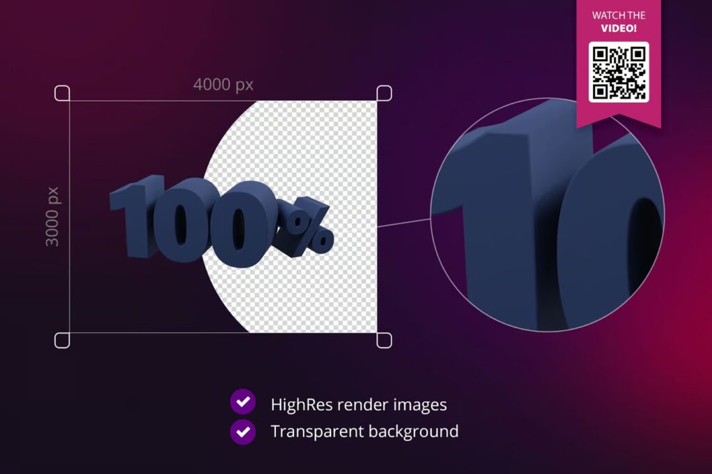 3D Hand Scene Builder Percent Numbers