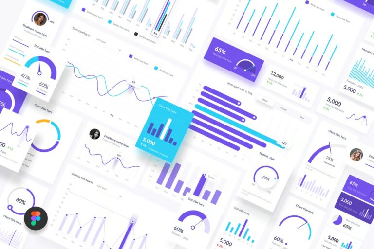 Dashboard Info, graphics, UI Elements Kit